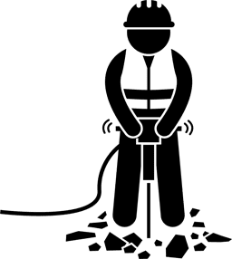 Solid black square centered on white background