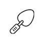 hand trowel gardening tool icon
